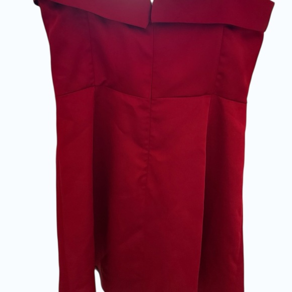 NEW ZARA SATIN DRESS WITH EXPOSED SHOULDERS RED L (US12-14) - Picture 3 of 8